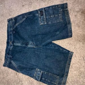 large Vintage Wrangler Jeans Workwear Carpenter Denim Jorts Blue size 34